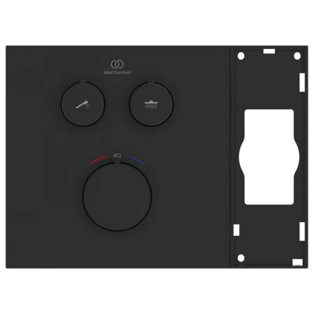 Ideal Standard Ceratherm Navigo Solos Смеситель для душа, встраиваемый, термостатический, цвет: Silk Black (Черный матовый)