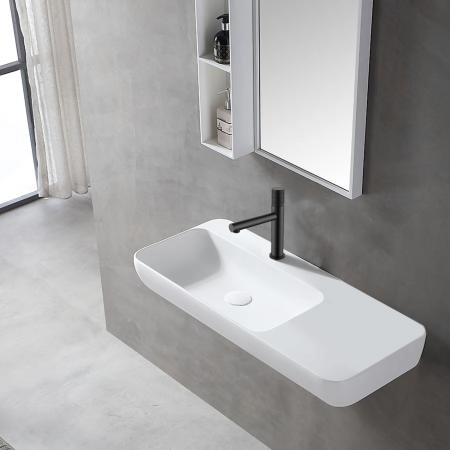 Смеситель Vincea Groove VBF-4G1MB для раковины, черный