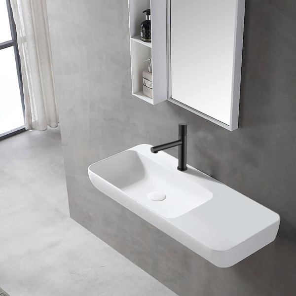 Смеситель Vincea Groove VBF-4G1MB для раковины, черный