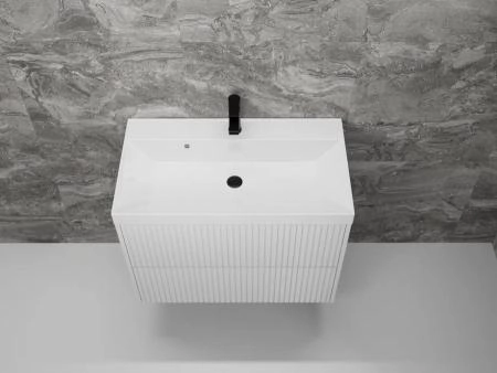 Тумба подвесная Style LineСтокгольм 80, Classic 80, (2 ящ.) белый рифленый софт, PUSH