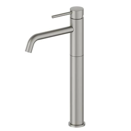 Newform XT Смеситель для раковины, 1 отв., высокий, длинный излив, цвет: carbon satin titanium satin