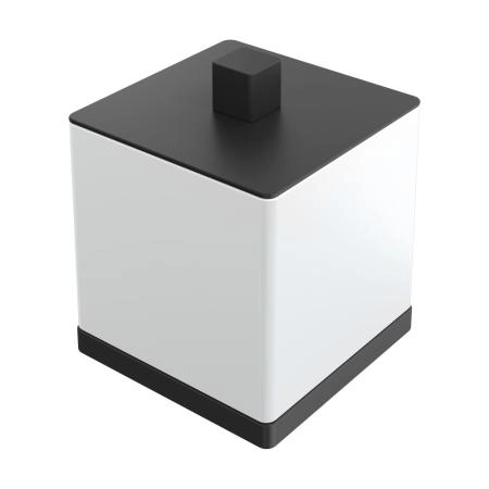 Стакан Boheme для ватных дисков Qubic Black 10964-B