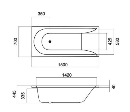 Ванна Am.Pm Spirit W72A-150-070W-A2 150х70 см