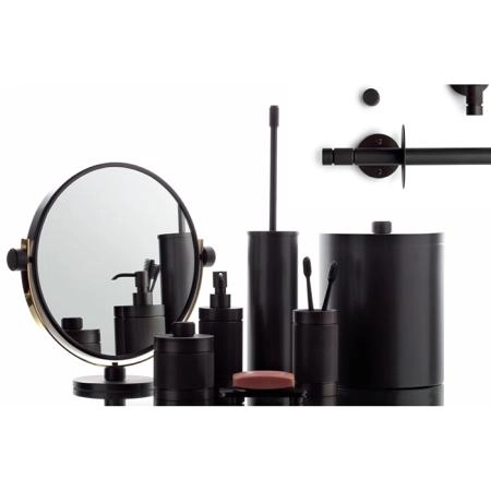 Bertocci Officina 01 Контейнер с крышкой, h110см, d90см, настольный, цвет: черный матовый