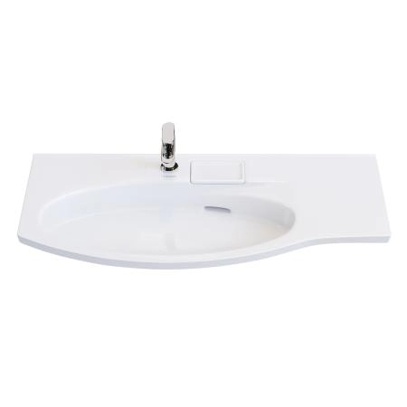 Раковина Kerama Marazzi RIVA РИВА RV.wb.100Lh мебельная левая с крепежом 100, белая глянцевая