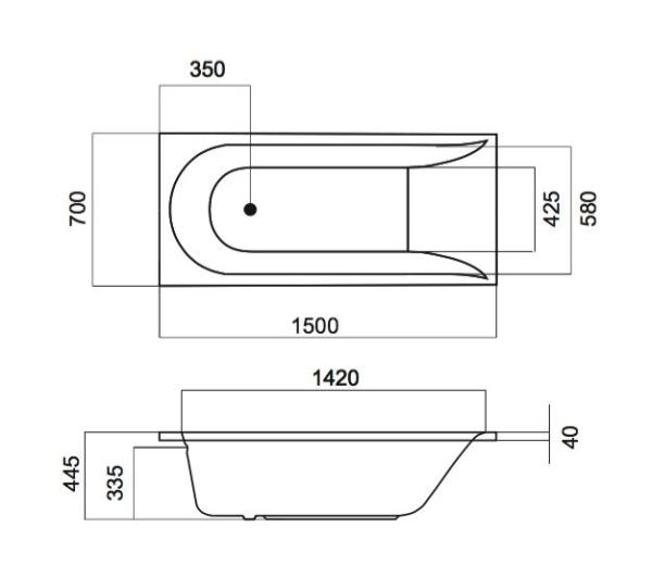 Ванна Am.Pm Spirit W72A-150-070W-A2 150х70 см