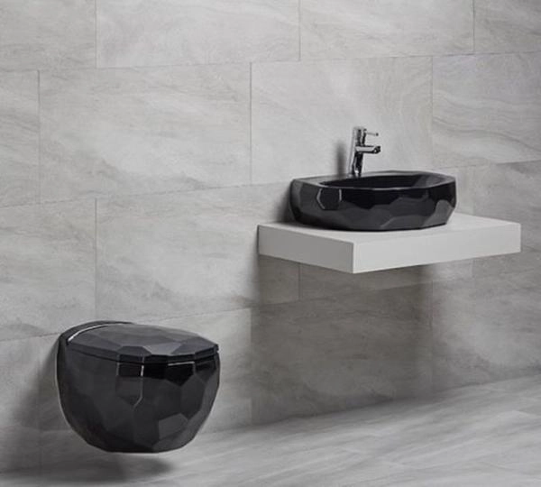 Унитаз BeWash Bekinger подвесной с сиденьем микролифт черный глянец 87303206