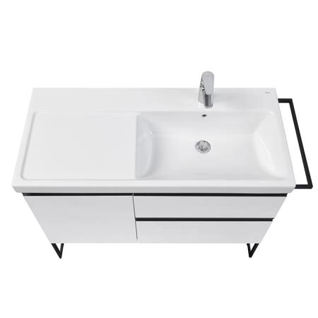 Roca Domi Тумба подвесная 100x45x51см, с 2 ящиками и 1 дверкой, DX, цвет: белый