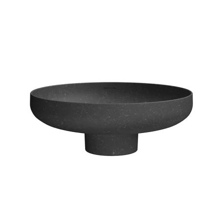 Раковина Kerama Marazzi SAFI САФИ KMSFWb46MBlSt0 накладная 46 с крепежом и донным клапаном, черный камень