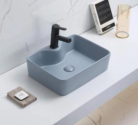 Раковина Ceramalux NC 48x37 голубой, 7291MHL-4 прямоугольная