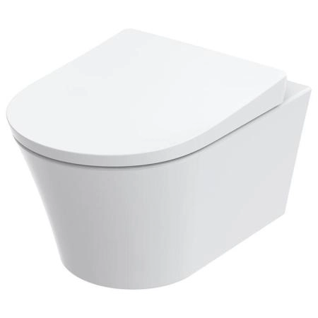 Toto GP Унитаз 54х38х33.5см., подвесной, безободковый, CeFiONtect, с сиденьем, SoftClose, петли из нерж. стали, цвет: белый