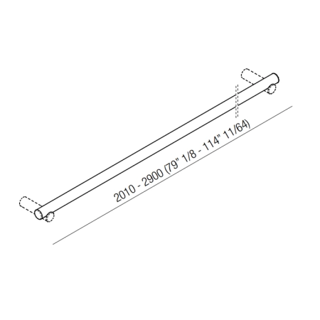 Agape Dot line Поручень, длина от 2010 до 3000мм, подвесной, цвет: натуральный дуб