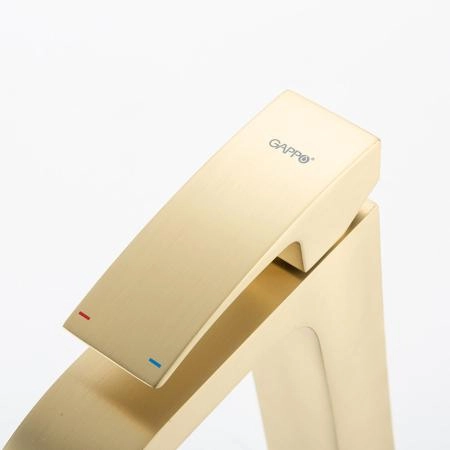 Смеситель GAPPO G1007-233 для раковины высокий, золотой сатин