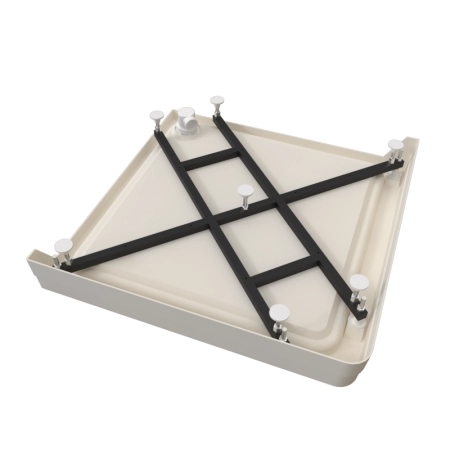 Поддон к душевому углу Дрим 110, Санрайз 110 (квадратный поддон на раме-подставке с устройством слива)