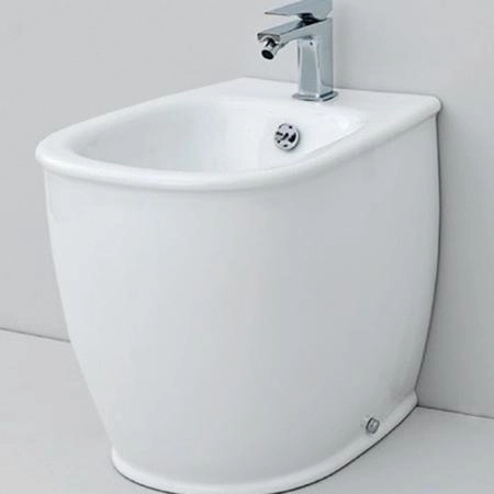 Artceram Azuley Биде напольное приставное 36х52см., 1 отв., c креплением, цвет: белый