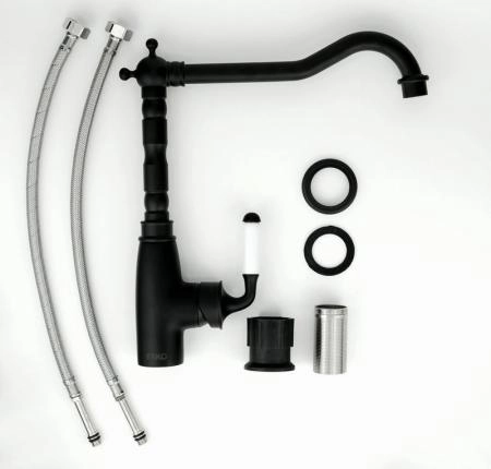 Смеситель для кухонной мойки ESKO Florence FR 03 B черный белый