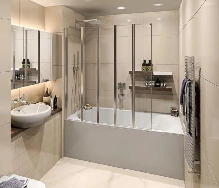 Шторка для ванны GOOD DOOR SCREEN GR5-120-C-CH 5 ств., 6 мм 120 прозрачное