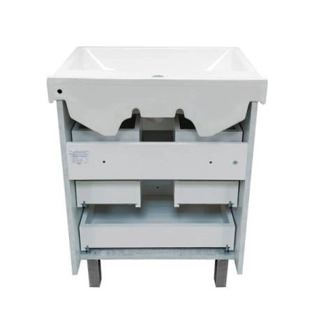 Тумба с раковиной Comforty Никосия-60Н дуб белый