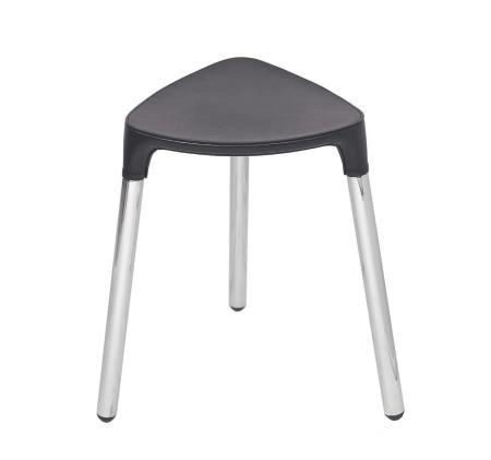 Табурет Colombo Black&White B9988.EPN ,сталь;сиденье экокожа,цвет чёрный