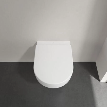Villeroy&Boch Architectura Унитаз подвесной 37x53см, безободковый, сиденье микролифт, CeramicPlus, цвет: альпийский белый