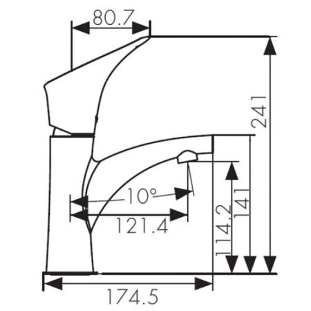 Смеситель для раковины KAISER Calla (71011) хром