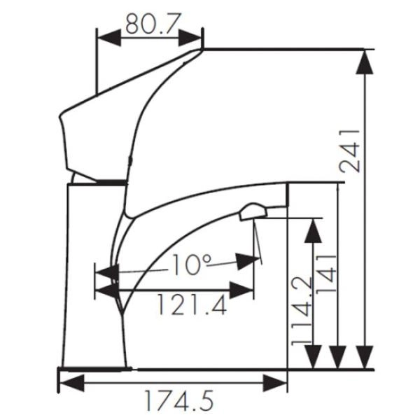Смеситель для раковины KAISER Calla (71011) хром