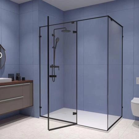 Душевой уголок RGW SV-040B Stilvoll 100x80 Черный матовый прозрачное