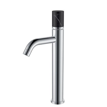 Смеситель STICK Boheme для умыв. выс. CHROME MRAMOR BLACK_Комплект 122-CR-MR-B