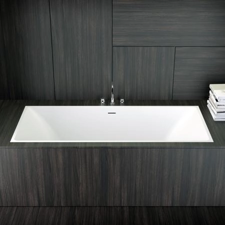 KNIEF Shape Selected Ванна встраиваемая, 180x80xH60cм, с щелевым переливо click-clack, белая мат(с комплектом ножек) (СПЕЦЦЕНА на 2 ванны из прихода!)