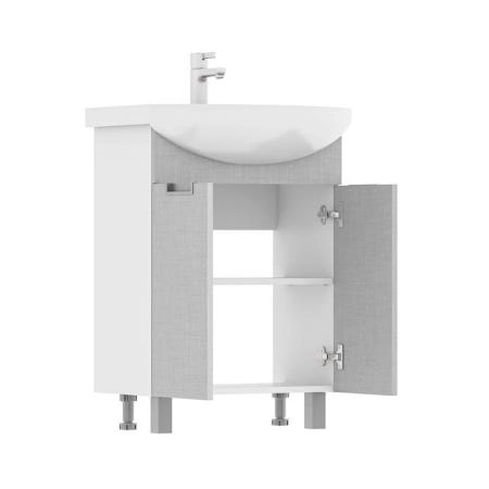 Тумба для ванной Volna Vario Sf 50.2D Софт/белый напольная (Рива) раковина отдельно