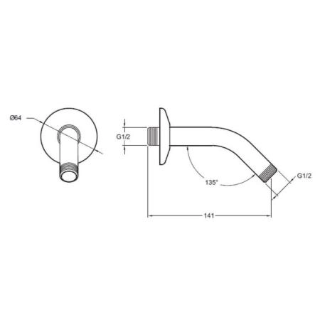 Кронштейн Jacob Delafon MOXIE E11626-CP хром