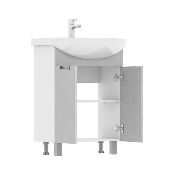 Тумба для ванной Volna Vario Sf 50.2D Софт/белый напольная (Рива) раковина отдельно