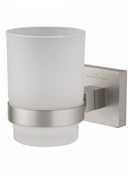 Стакан для зубных щеток с держателем WONZON & WOGHAND POLO, Брашированный никель (WW-8921-BN)