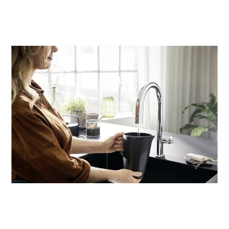 Hansgrohe Aqittura Смеситель для кухни, 1 отв., с вытяжным изливом 1jet и функцией фильтрации, цвет: хром