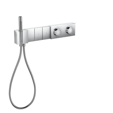 Axor Edge Смеситель для душа 540/100, встраиваемый, термостат, на 3 источника с ручным душем, алмазная огранка, внешняя часть, цвет: хром