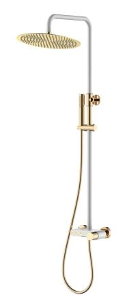 Стойка для душа Boheme STICK WHITE DIAMOND GOLD 128-WG