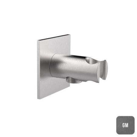 Almar Вывод из стены с держателем для душевой лейки, цвет: Gun Metal Brushed PVD
