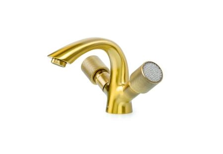 Смеситель для умывальника Boheme ROYAL CRYSTAL, бронза_Комплект 311-Royal/CRST