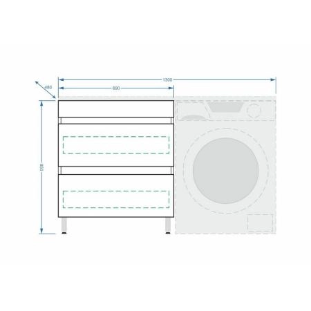 Тумба под умывальник Stella Polar Мадлен 130, 2 ящ., Мадлен 130