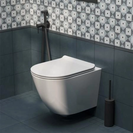 Унитаз Kerama Marazzi SFERA СФЕРА SF.wc.02 подвесной безободковый с крепежом, белый глянцевый
