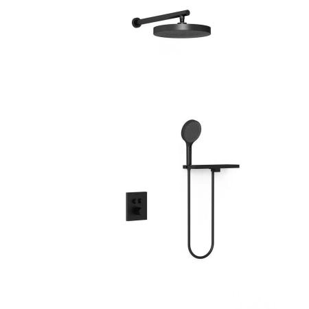 Душевой комплект Vincea Inspire VSFW-3I21T2RMB встраиваемый, термостатический, 2 режима, черный