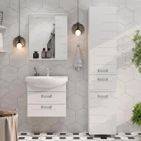 Зеркало-шкаф с LED подсветкой Volna Joli 60 правое (белый)