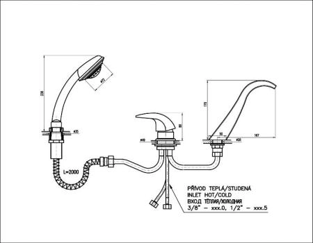 Смеситель Slezak RAV Dunaj D461.5Y хром