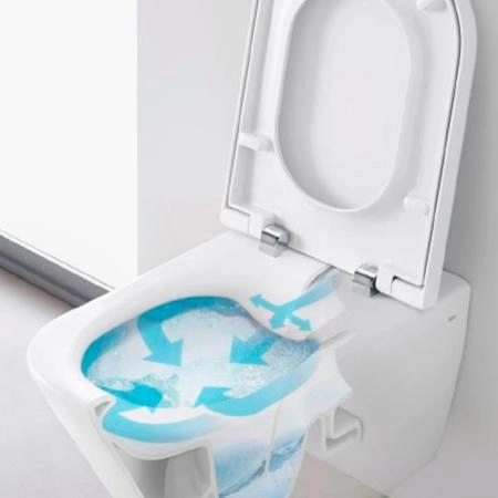 Roca The Gap Square Унитаз подвесной 35x54см, безободковый, цвет: белый