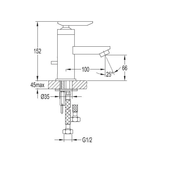 Смеситель CEZARES SIESTA-F-LS-01-W0 для раковины,хром