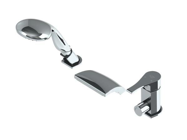 Смеситель на борт ванны GPD ATROS MAK67 на 3 отверстия,хром