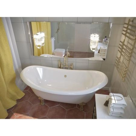 Ванна AquaStone Лиона ножки золото 190х86 иск. камень