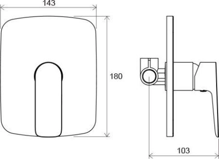 Смеситель для душа Ravak Classic CL 062.00 встроенный X070087