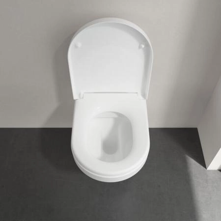 Villeroy&Boch Architectura Унитаз подвесной 37x53см, безободковый, сиденье микролифт, CeramicPlus, цвет: альпийский белый
