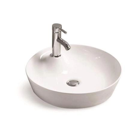 Раковина SantiLine SL-1066 43x43 на столешницу керамическая Белый